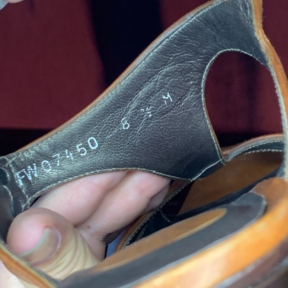 Stuart Weitzman Brown Tan Leather Wood High Heel Platform Strappy Sexy - Picture 7 of 8